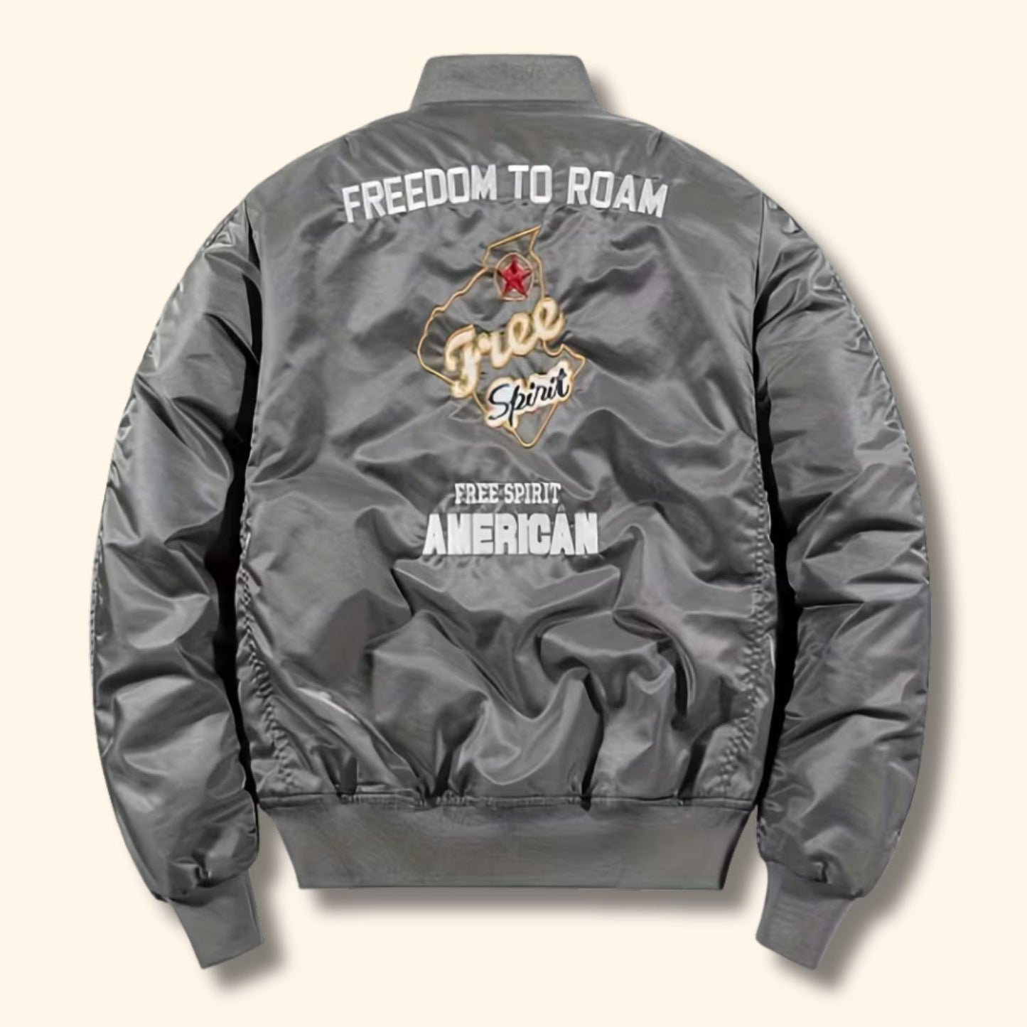 Embroidered Nylon Aviator Jacket | Revangiol
