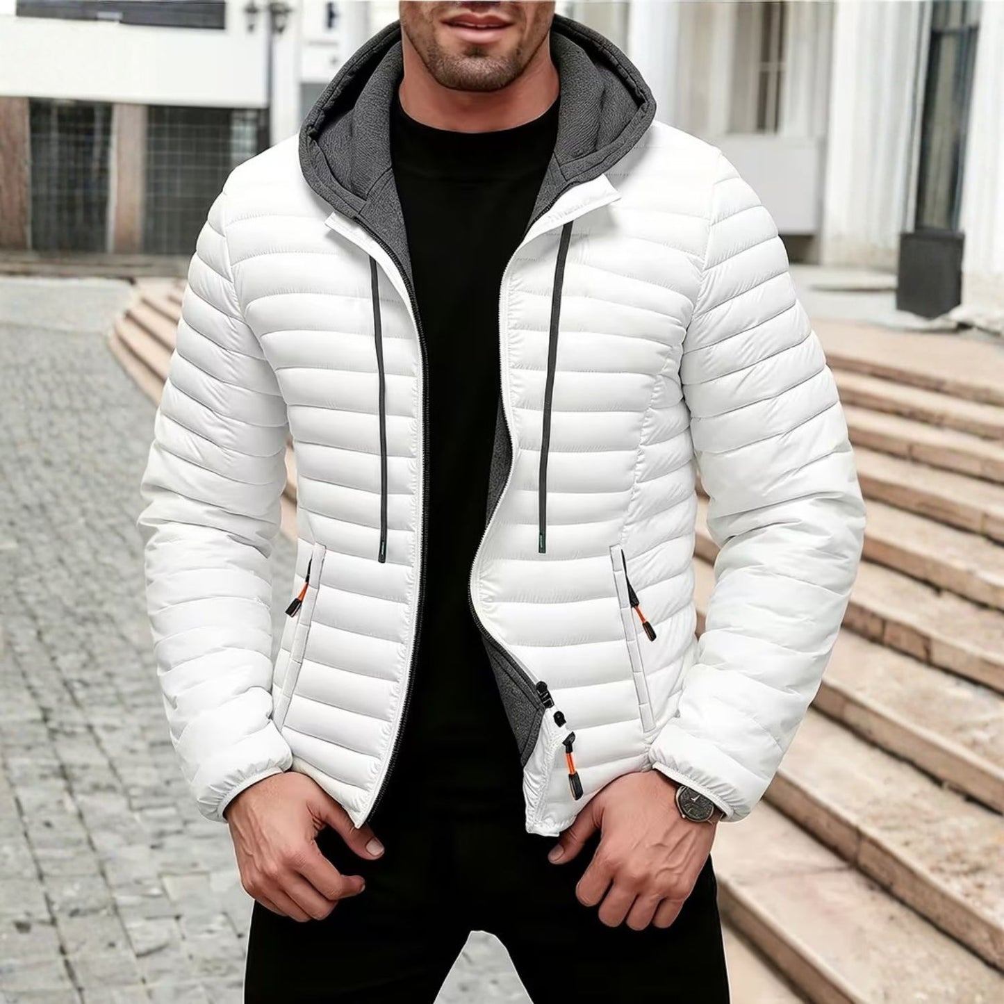 Lightweight Hooded Puffer Jacket | Revangiol