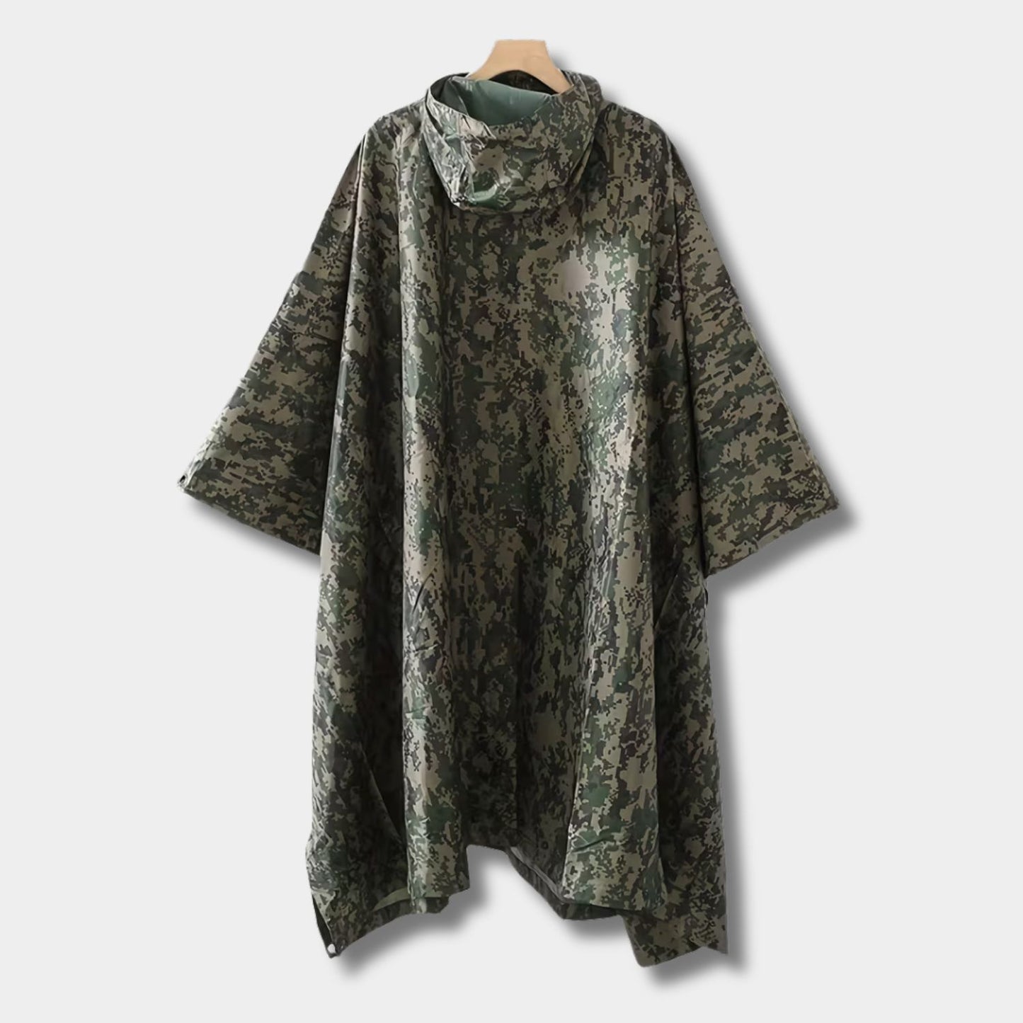 Camouflage Hooded Poncho Rain Coat | Revangiol