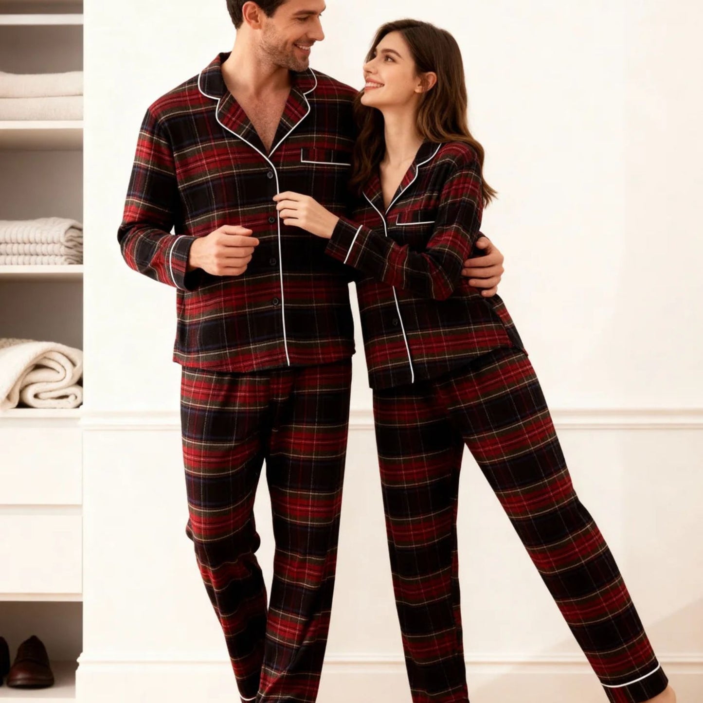 Classic Checked Lounge Pajama Set | Revangiol