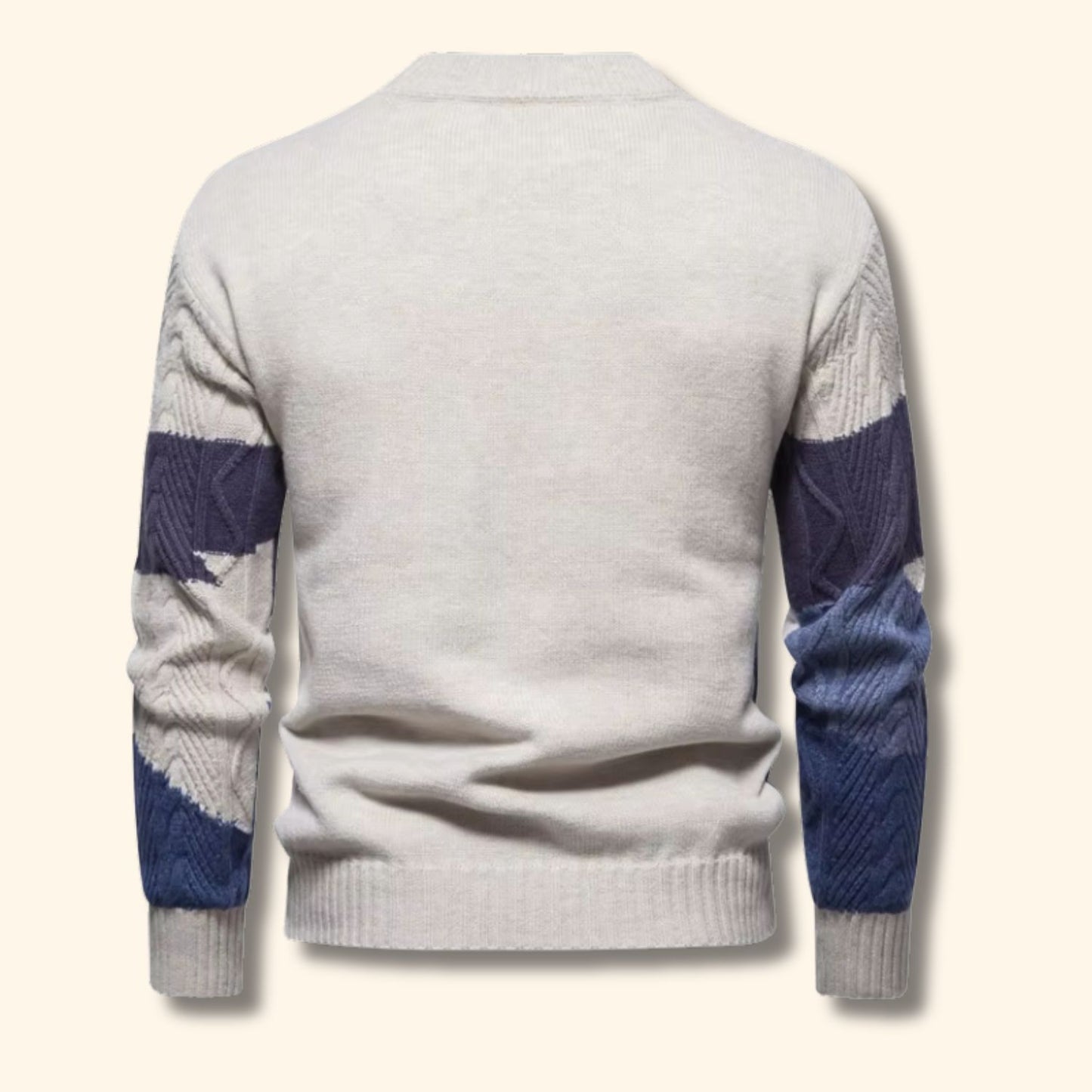 Color Block Cable Knit Sweater | Revangiol