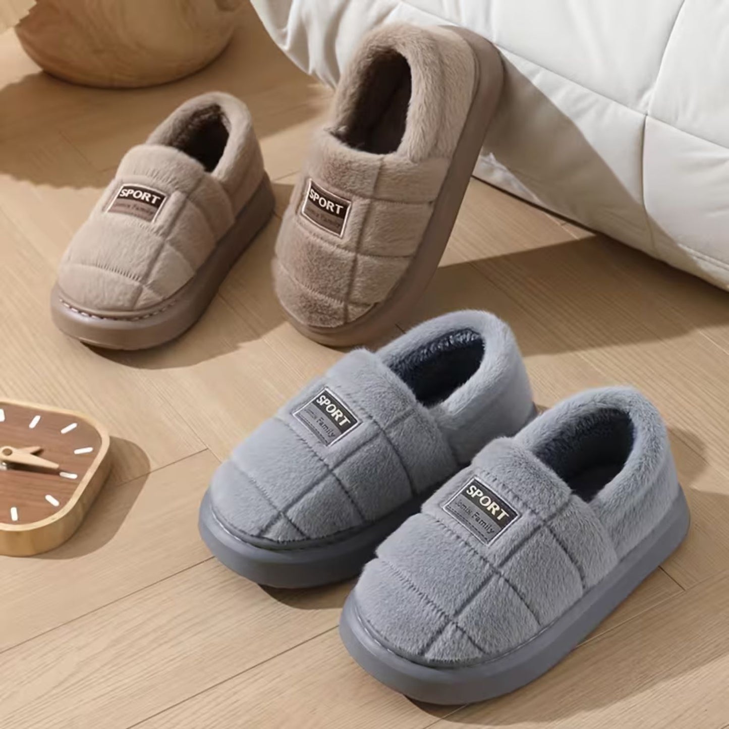 Plush Padded Winter Slippers | Revangiol
