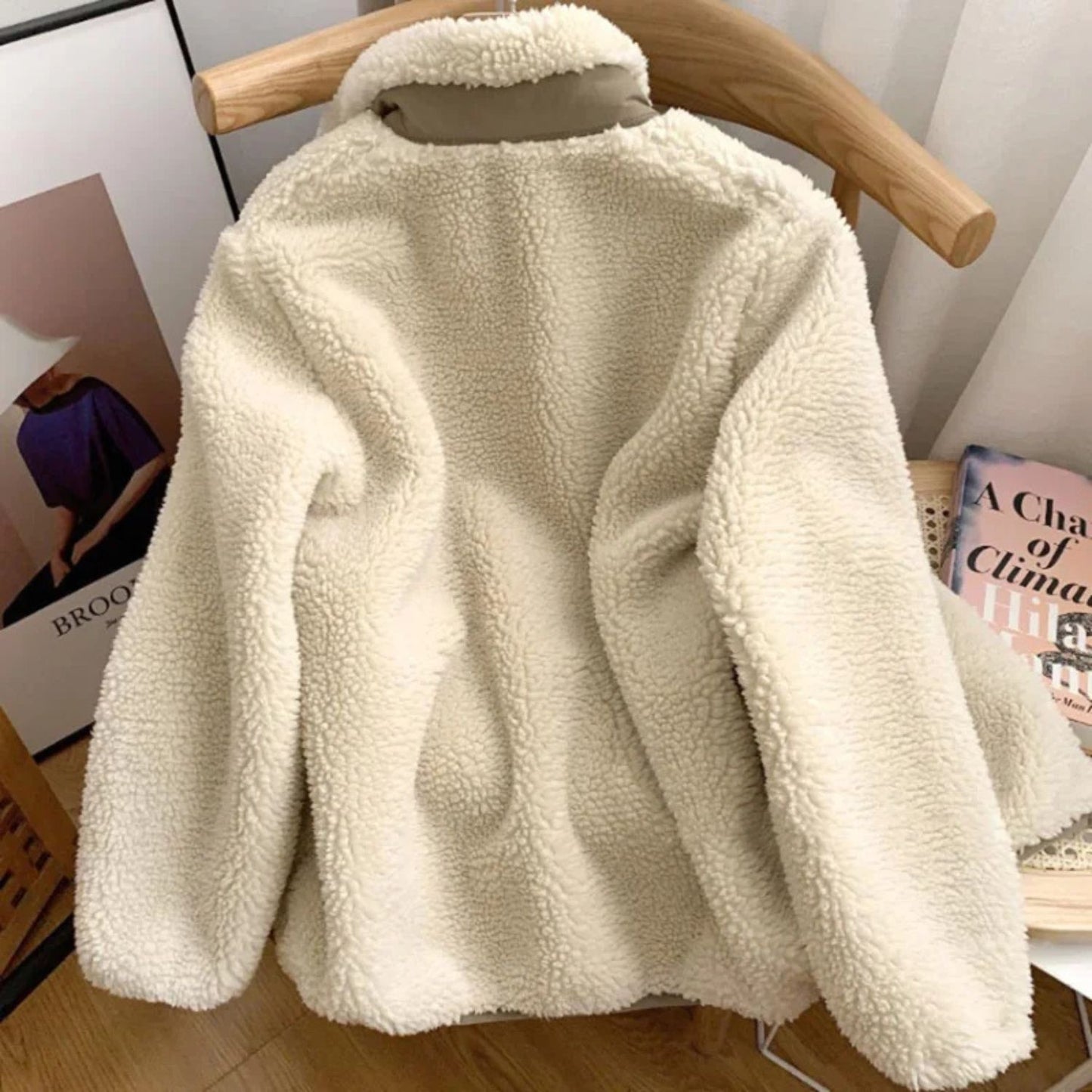 Plush Stand-Collar Fleece Jacket | Revangiol