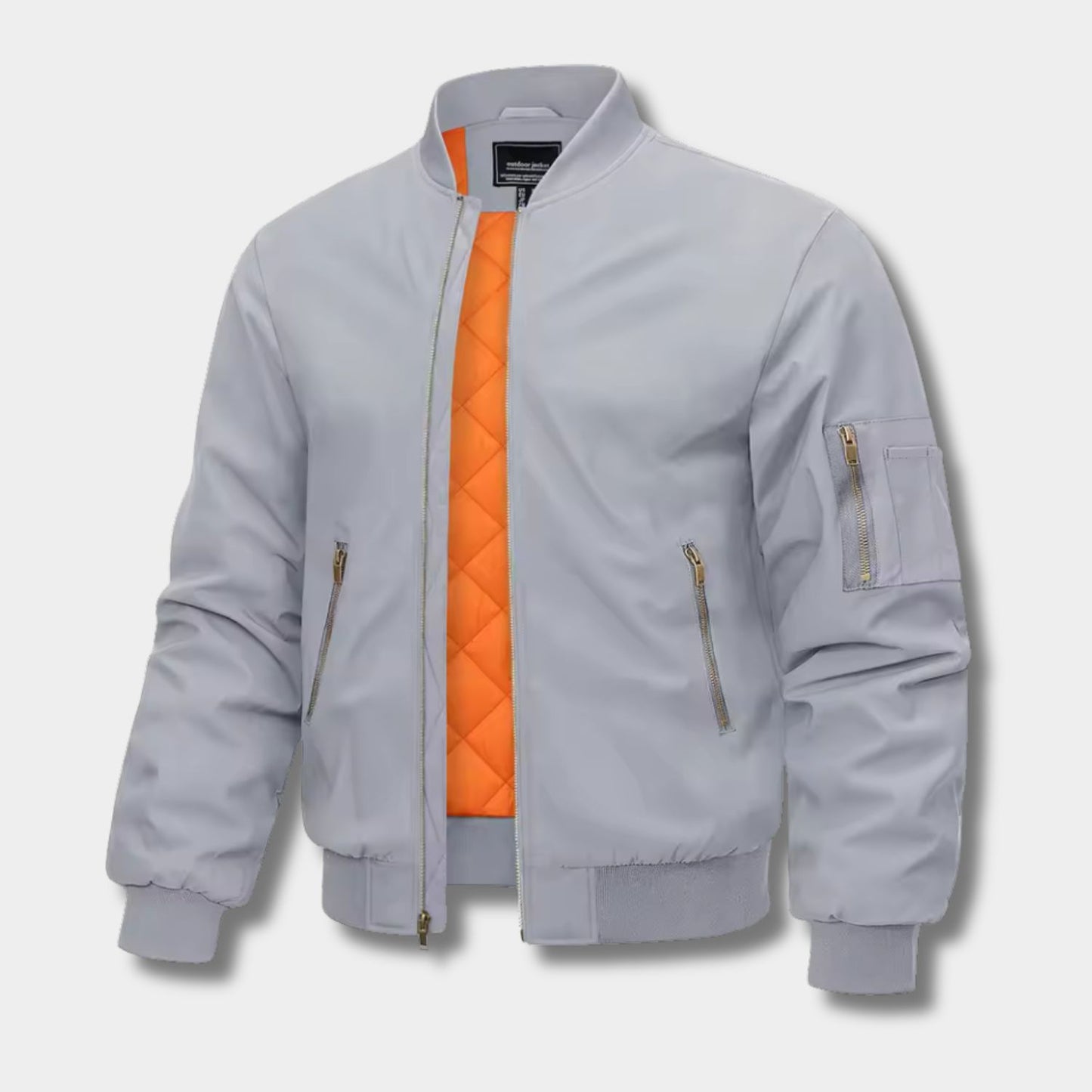 Metallic Zip Bomber Jacket | Revangiol