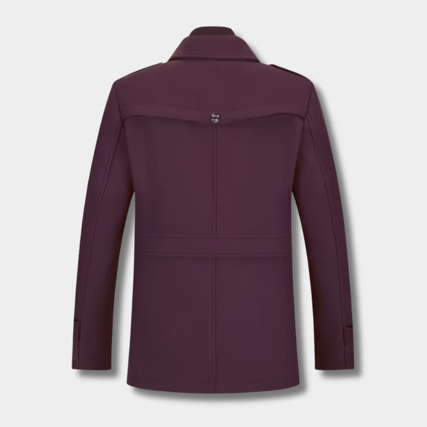 High Neck Fleece Pea Coat | Revangiol