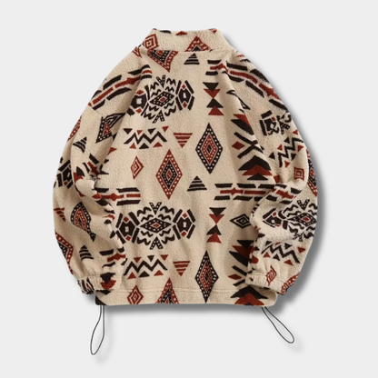 Tribal Print Fleece Jacket | Revangiol