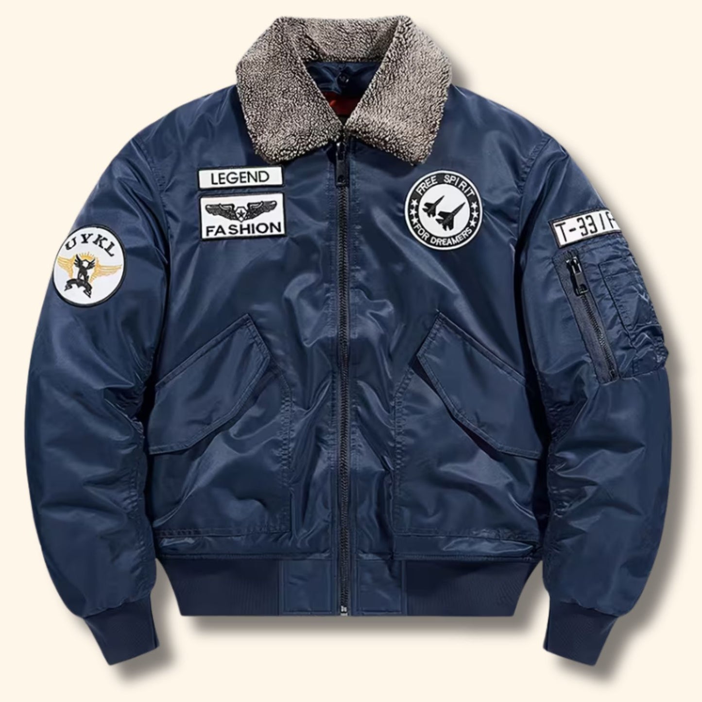 Oversized Flight Aviator Jacket | Revangiol
