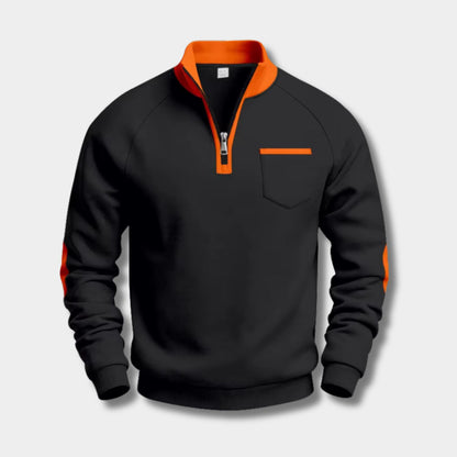 Fleece Pocket Pullover Quarter-Zip | Revangiol