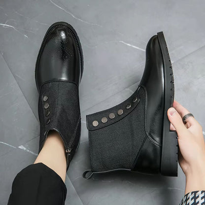 Elegant Leather Dress Boots | Revangiol
