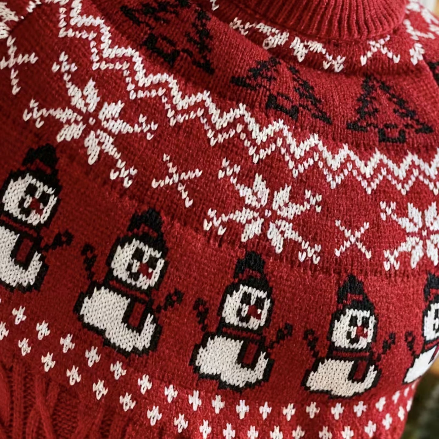 Snowman Cable Knit Christmas Sweater | Revangiol