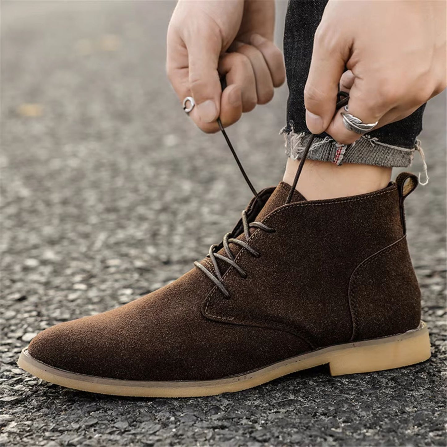 Refined Suede Dress Boots | Revangiol