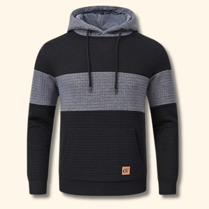 Textured Jacquard Pullover Hoodie | Revangiol