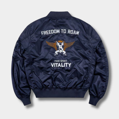 Embroidered Flight Bomber Jacket | Revangiol