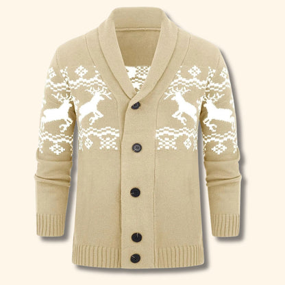 Nordic Reindeer Shawl Cardigan | Revangiol
