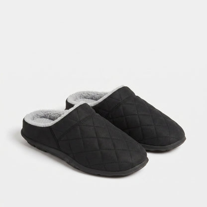 Quilted Plush-Lined House Slippers | Revangiol