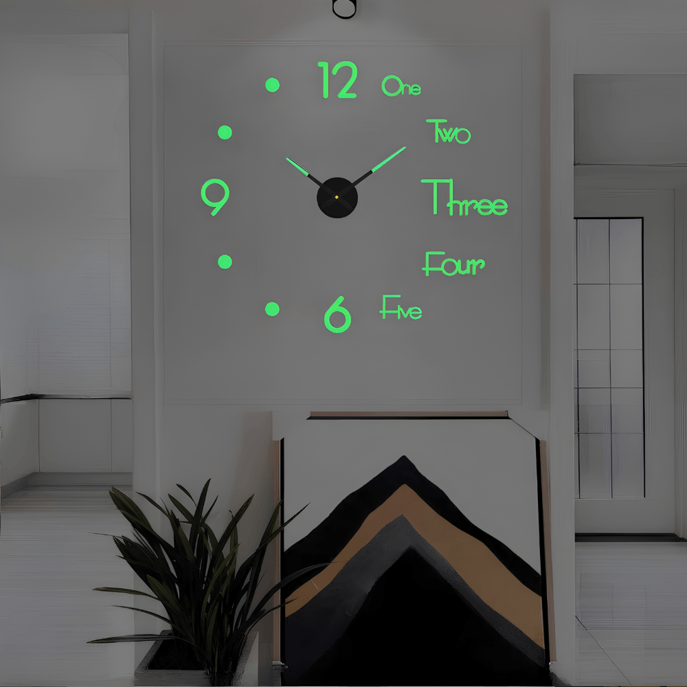 Minimalist Black Designer Wall Clock | Revangiol