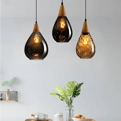 Elegant Teardrop Glass Pendant Light | Revangiol