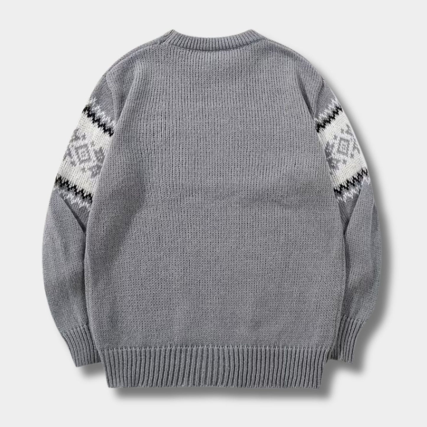 Jacquard Crew Neck Christmas Sweater | Revangiol