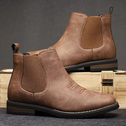 Minimalist Chelsea Dress Boots | Revangiol