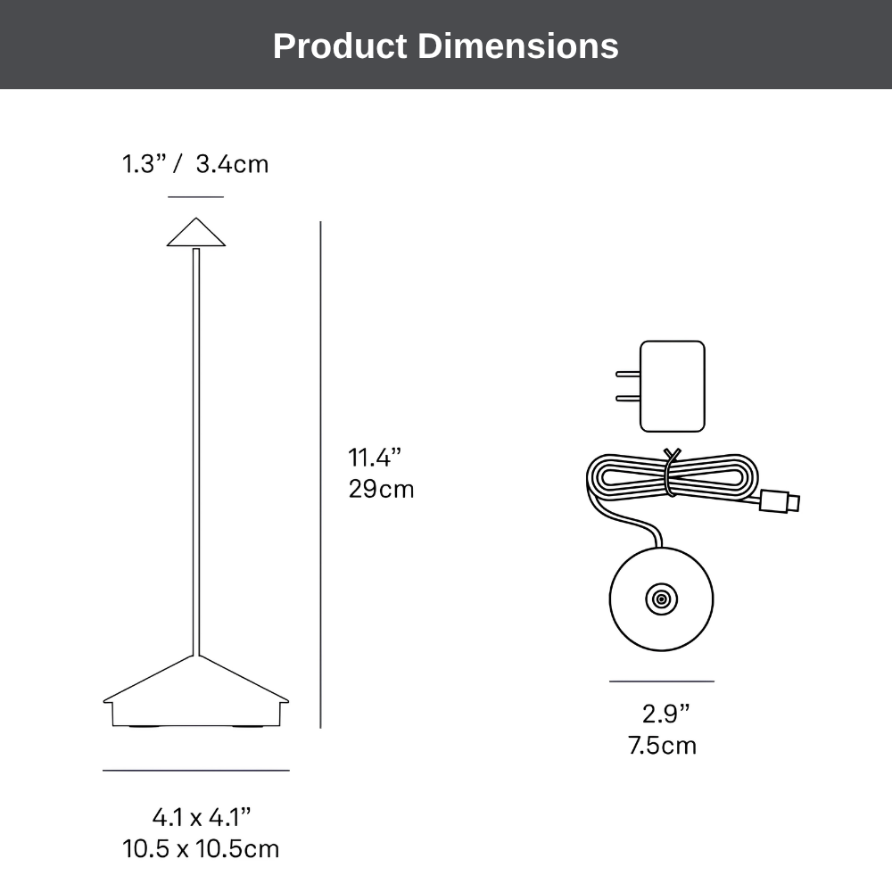 Cordless Table LED Lamp | Revangiol