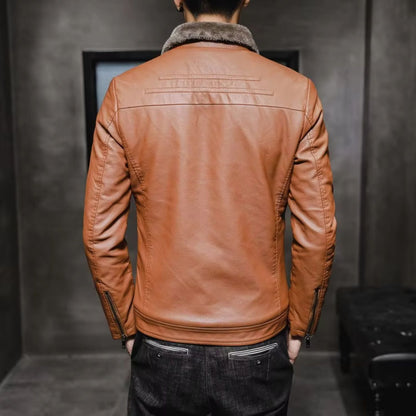 Thermal Lined Leather Jacket | Revangiol