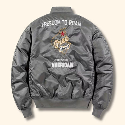 Embroidered Nylon Aviator Jacket | Revangiol