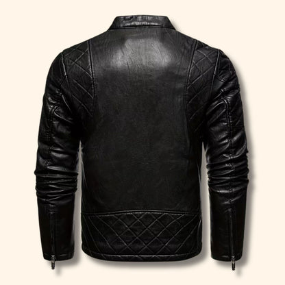 Vintage Quilted Leather Jacket | Revangiol