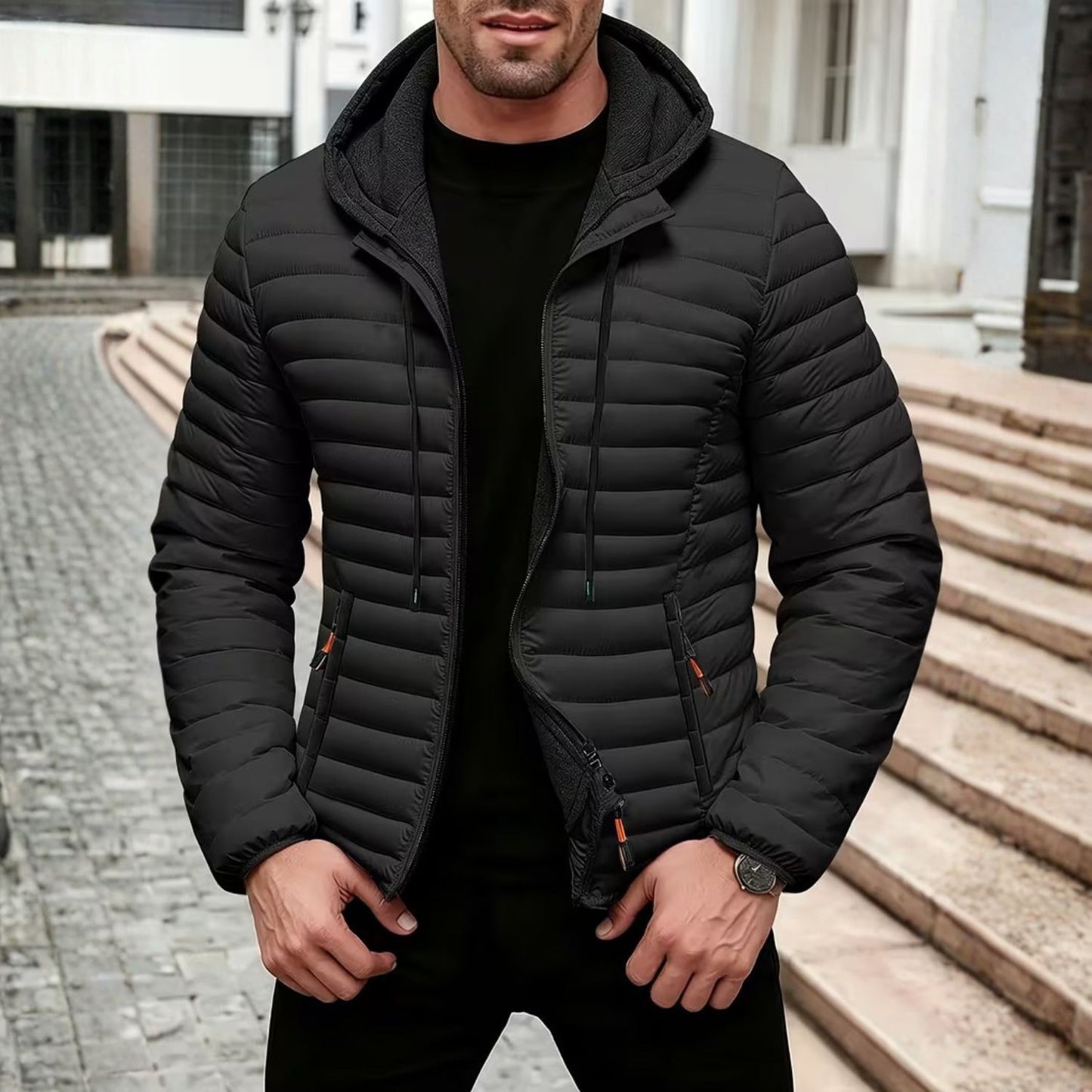 Lightweight Hooded Puffer Jacket | Revangiol