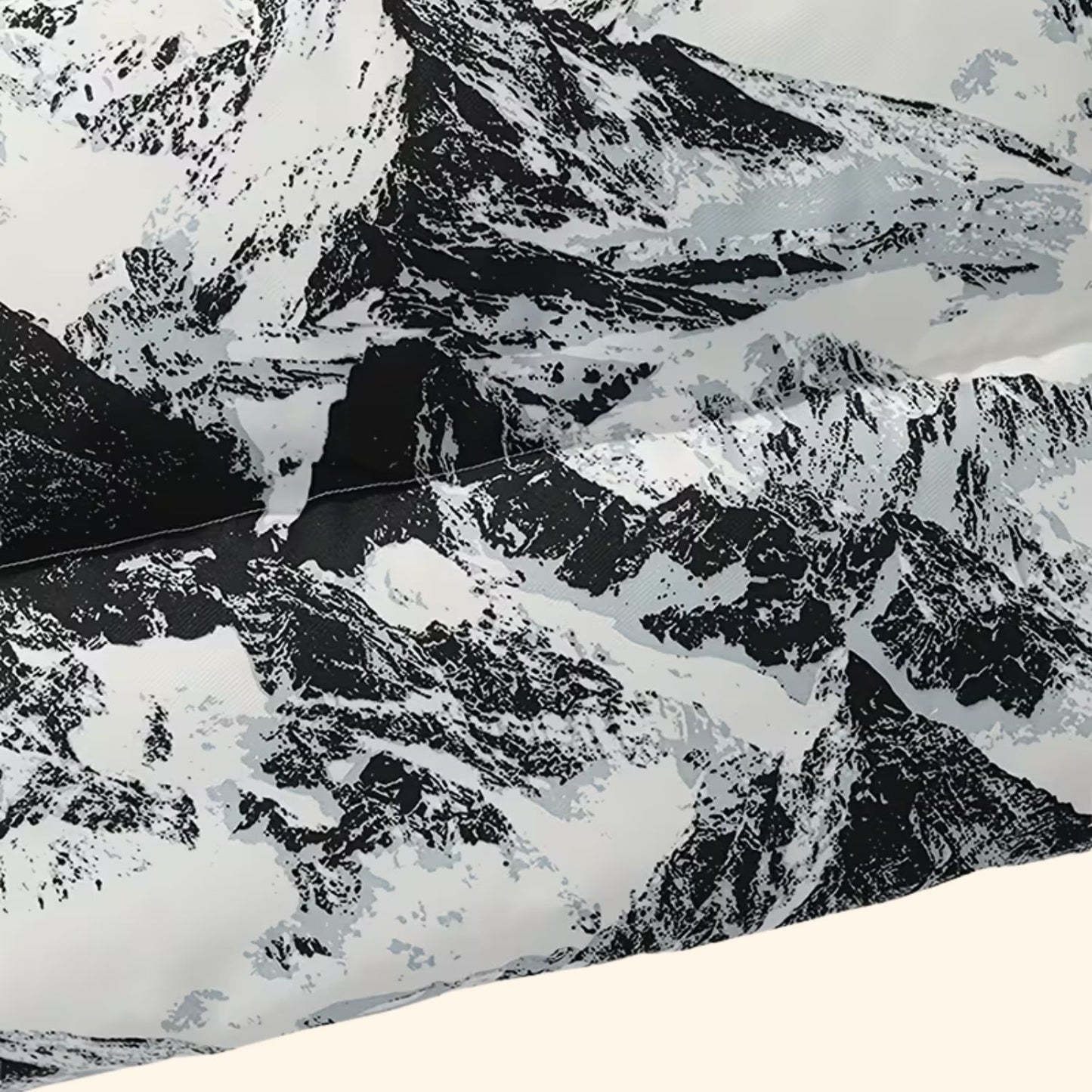 Mountain Print Puffer Jacket | Revangiol