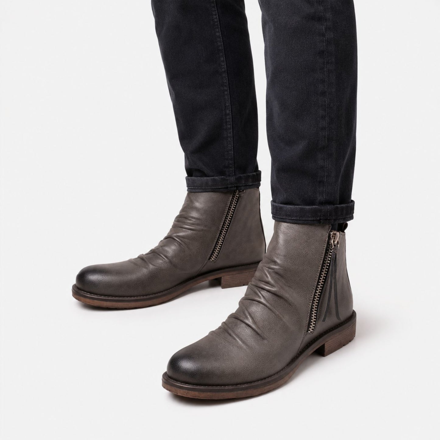 Vintage Side Zip Dress Boots | Revangiol