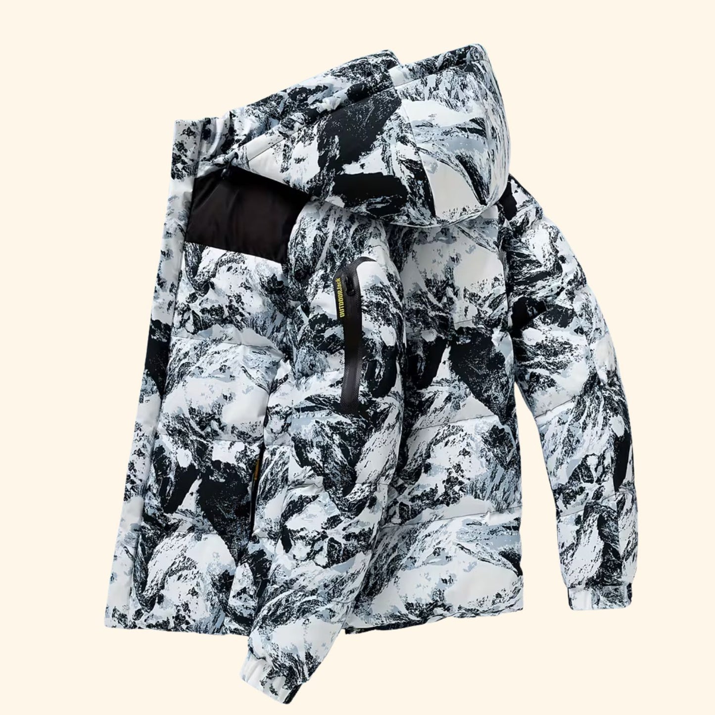 Camo Hooded Puffer Jacket | Revangiol