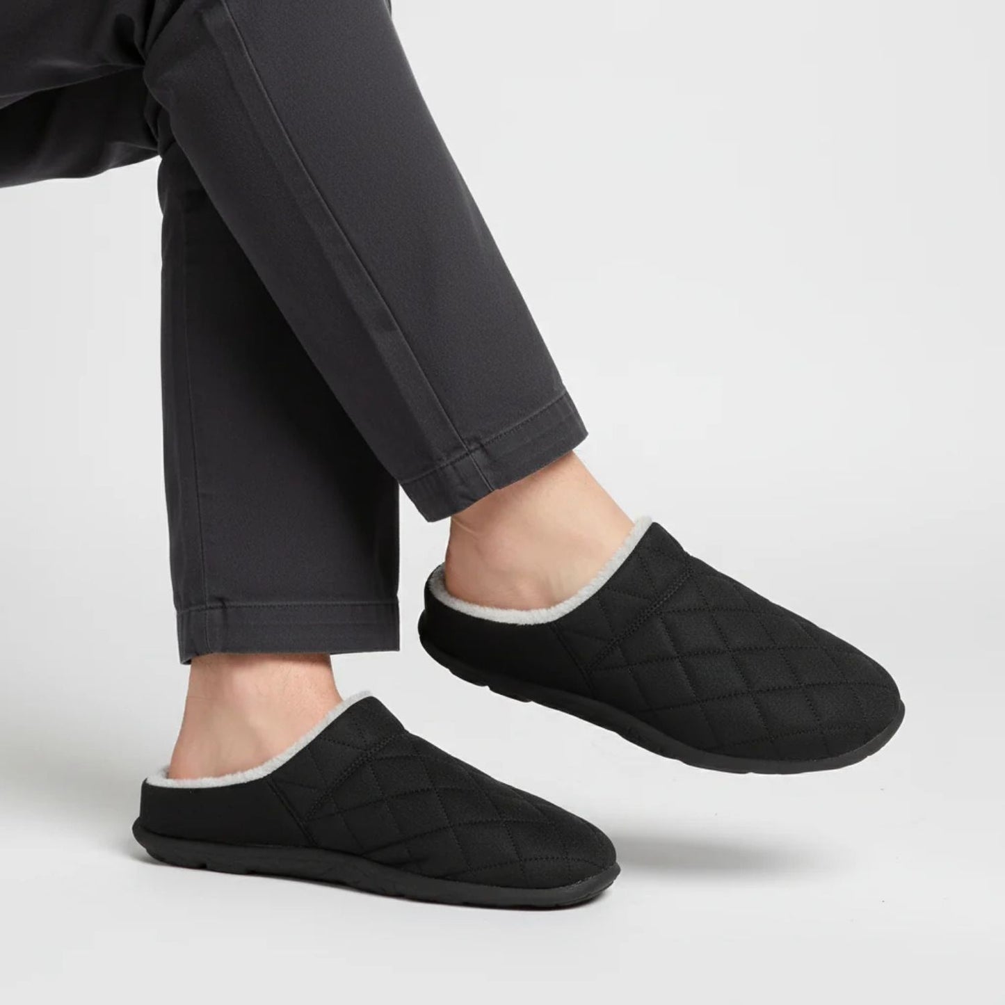 Quilted Plush-Lined House Slippers | Revangiol