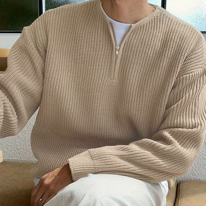 Half-Zip Knit Sweater | Revangiol