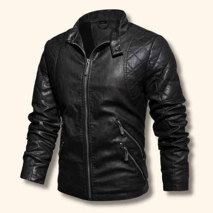 Vintage Quilted Leather Jacket | Revangiol
