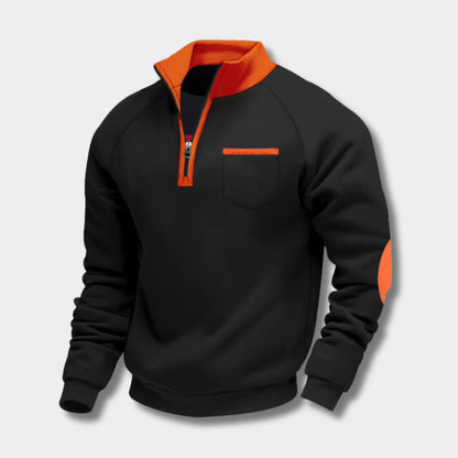 Fleece Pocket Pullover Quarter-Zip | Revangiol