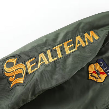 Embroidered Flight Aviator Jacket | Revangiol