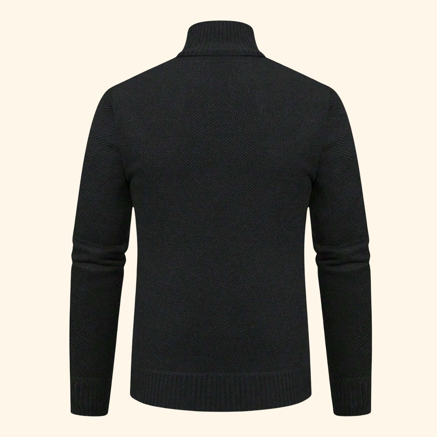 Zip-Up Mock Neck Cardigan | Revangiol