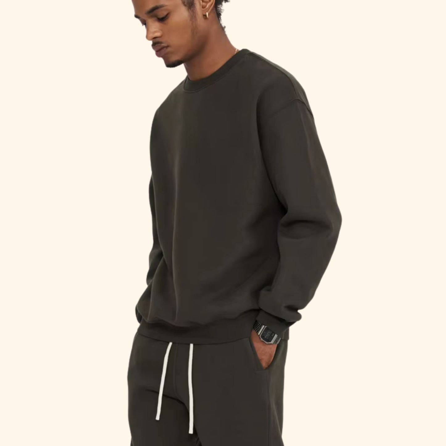 Relaxed Fit Crew Neck Sweater | Revangiol