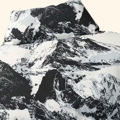Mountain Print Puffer Jacket | Revangiol