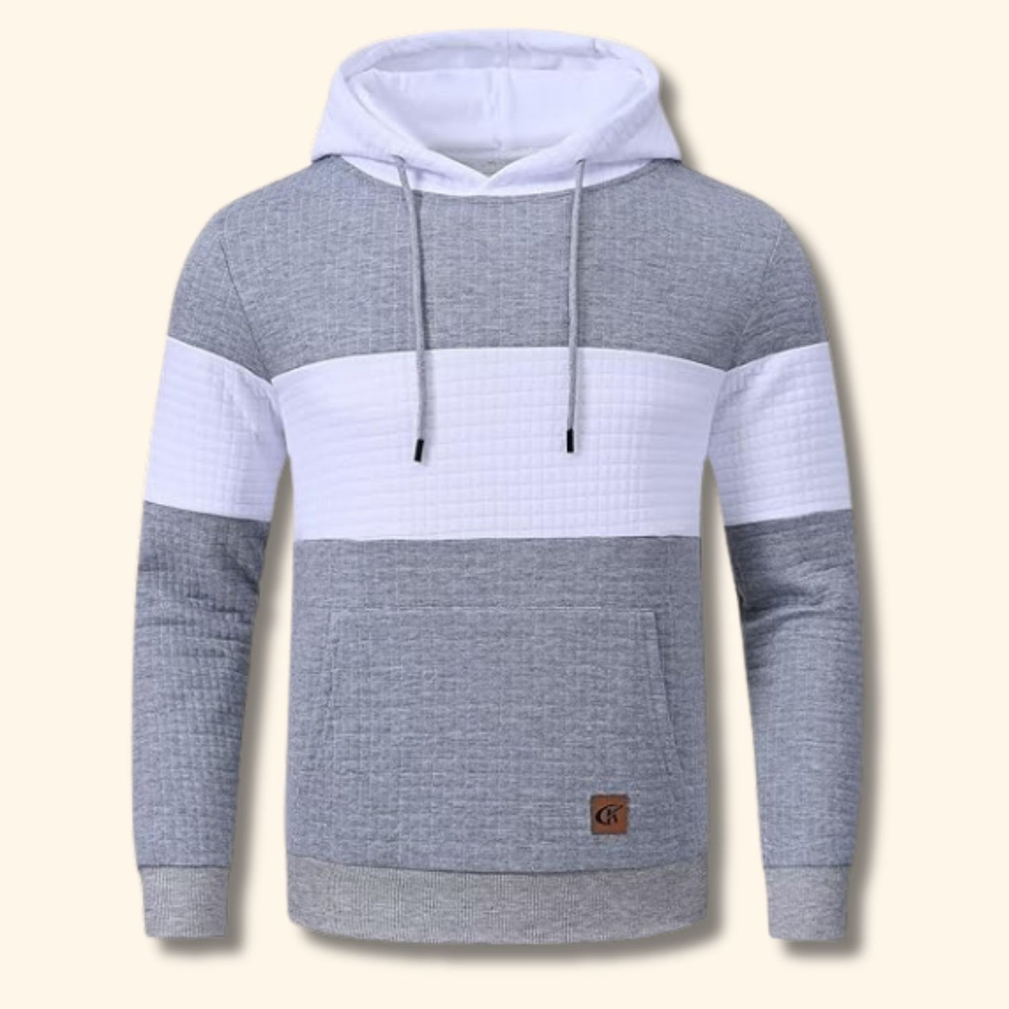 Textured Jacquard Pullover Hoodie | Revangiol
