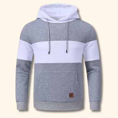 Textured Jacquard Pullover Hoodie | Revangiol