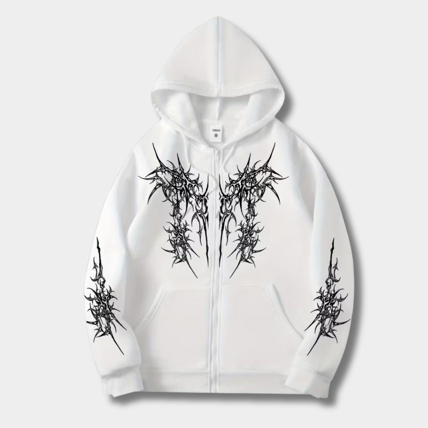 Gothic Dark Streetwear Zip Hoodie | Revangiol