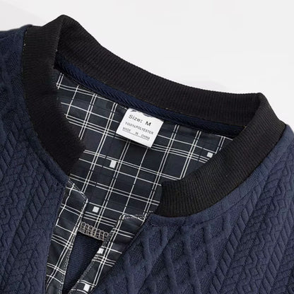 Checkered Panel Knit Sweater | Revangiol