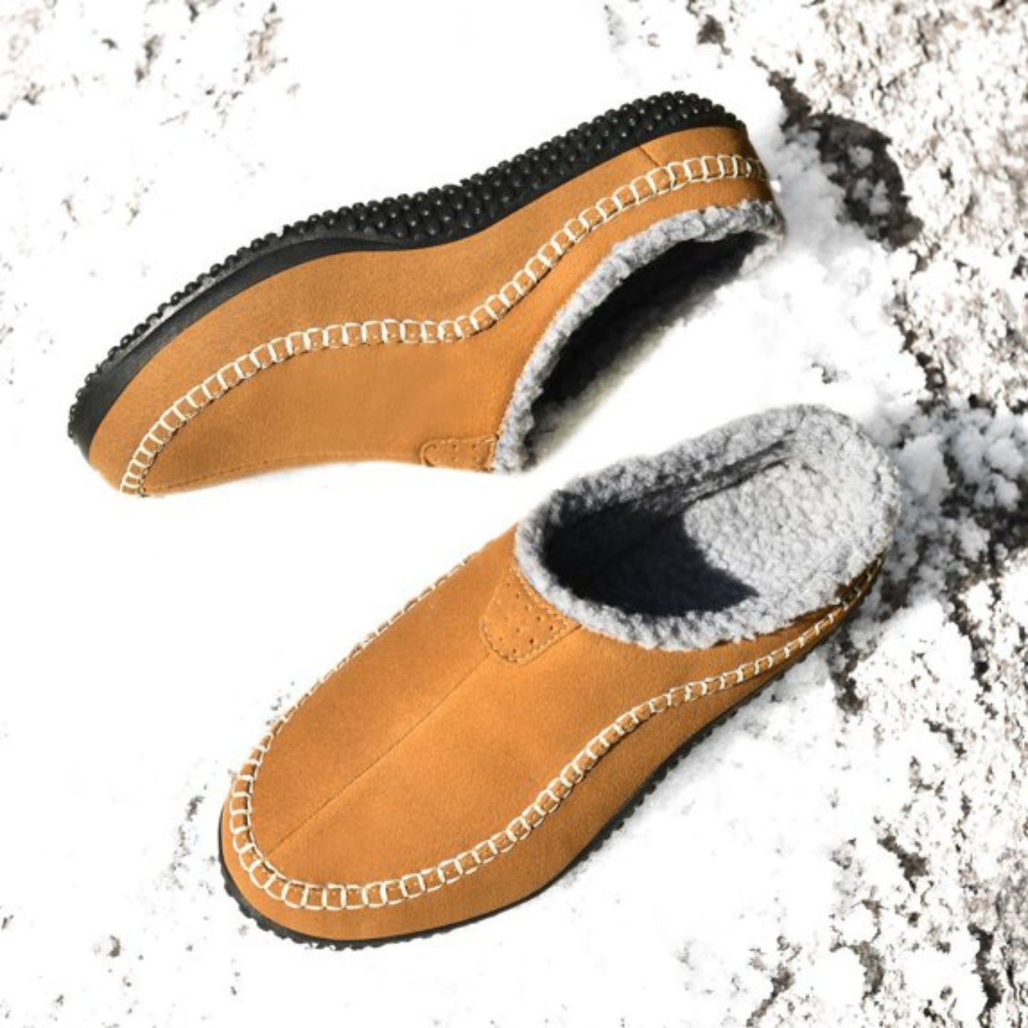 Sherpa Trim Slip-On Slippers | Revangiol