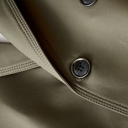 Double-Breasted Lapel Over Coat | Revangiol