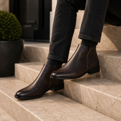 Square Toe Chelsea Boots | Revangiol