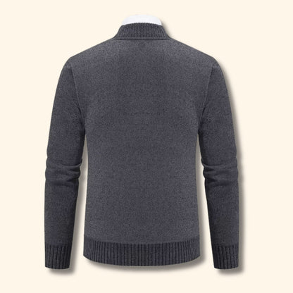 Geometric Zip Knit Cardigan | Revangiol