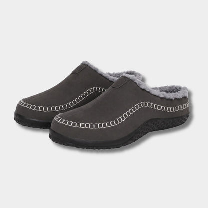 Sherpa Trim Slip-On Slippers | Revangiol