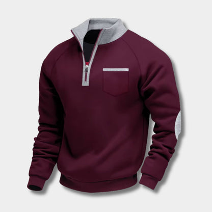 Fleece Pocket Pullover Quarter-Zip | Revangiol