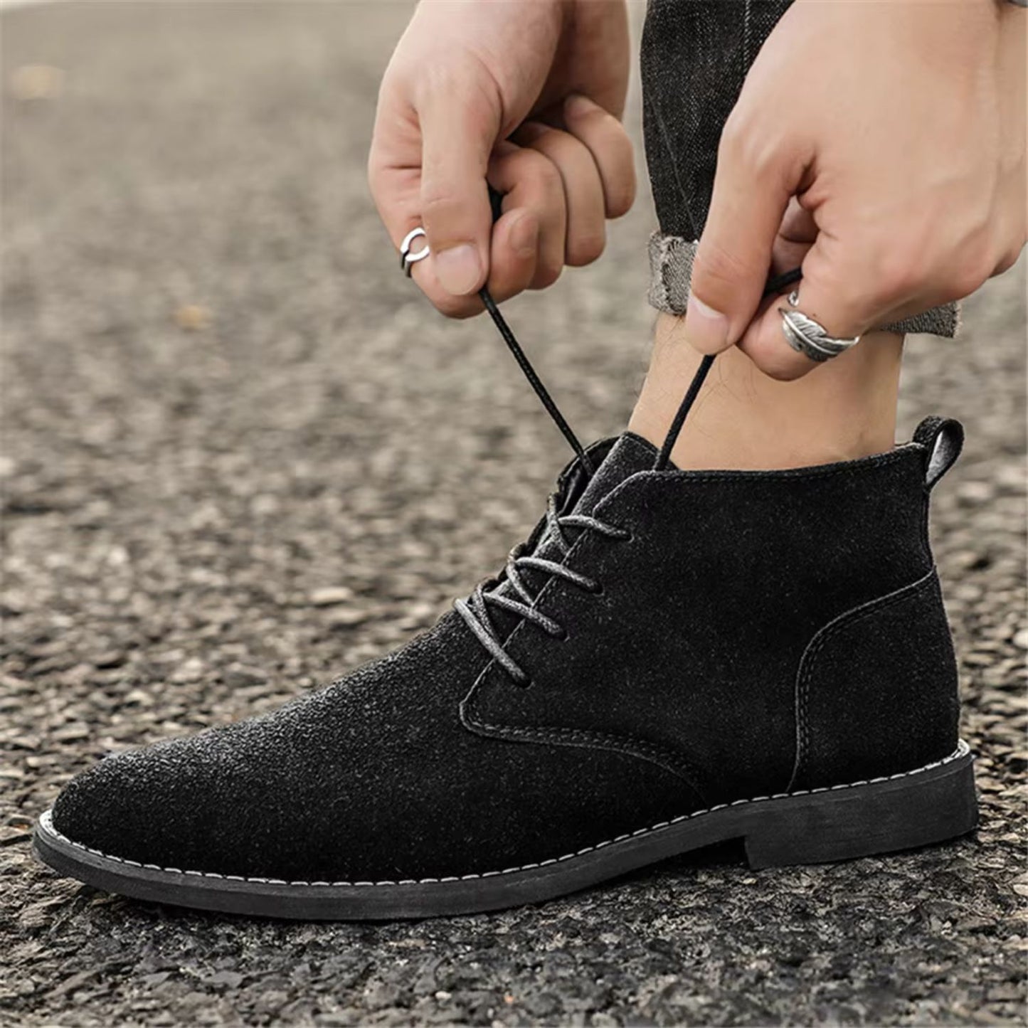 Refined Suede Dress Boots | Revangiol